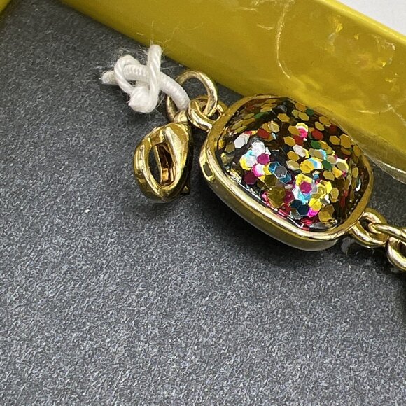 Liz Claiborne Bracelet Sparkly Multicolor Goldtone New in Box - Picture 4 of 5